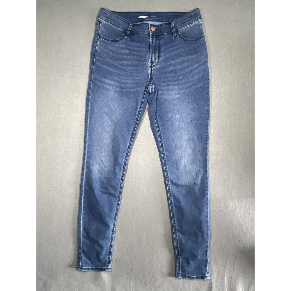 Old Navy Women's Size 4 Mid-Rise Super Skinny Jeans Blue Denim Stretch
